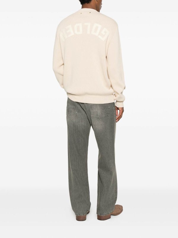 GOLDEN GOOSE: Pull col rond online - Pull Col Rond - Gris