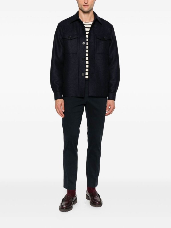 Manteau Court - Bleu shop online: HARRIS WHARF LONDON