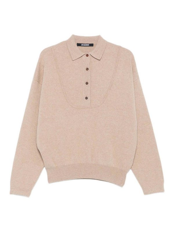 JACQUEMUS: Pull col rond - Pull Col Rond - Beige