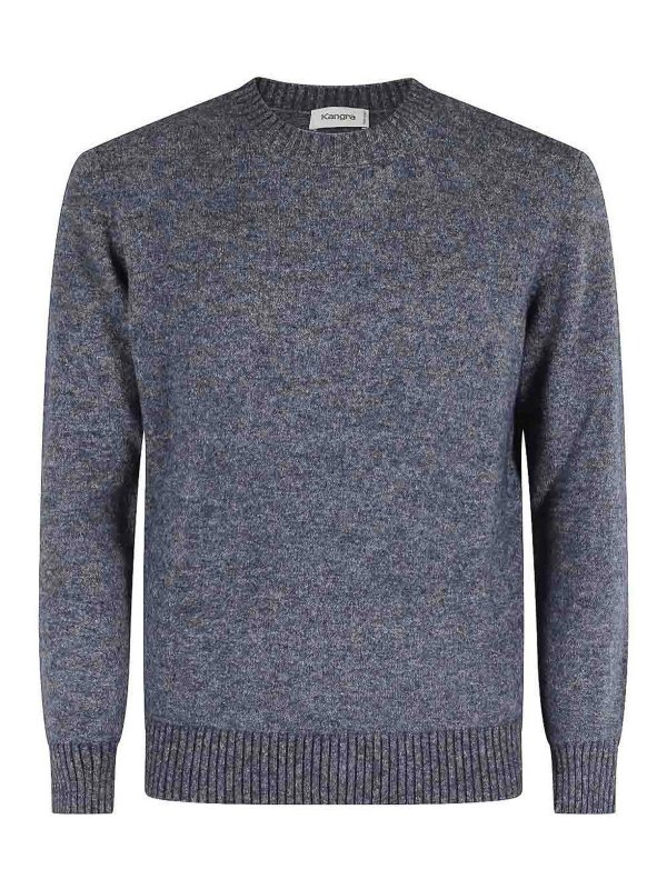 Kangra Cashmere: Pull col rond - Pull Col Rond - Bleu