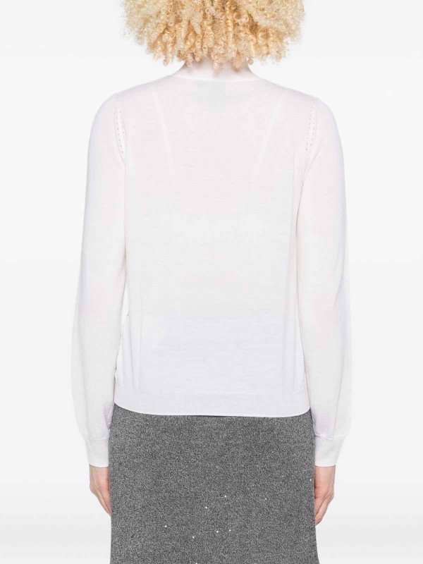 Liu Jo: Strickpullover mit Rundhalsausschnitt online - Rundhalspullover - Creme