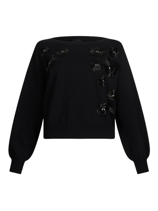 Liu Jo: crew necks - Sweater With Rhinestones