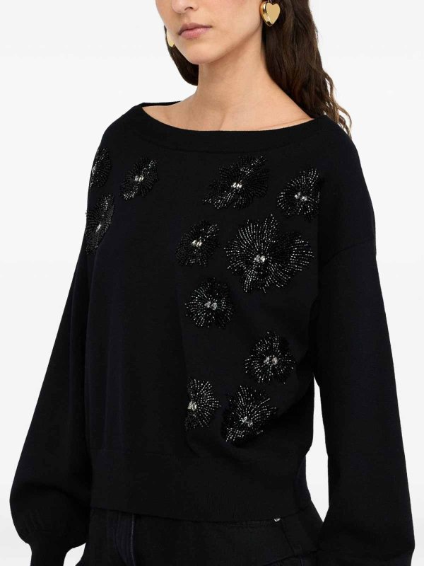 The Best Shops Liu Jo: crew necks - Sweater With Rhinestones
