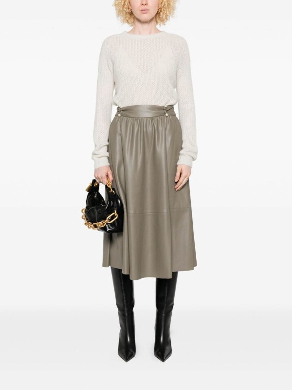 The Best Shops Liu Jo: Strickpullover mit Rundhalsausschnitt - Rundhalspullover - Weiß