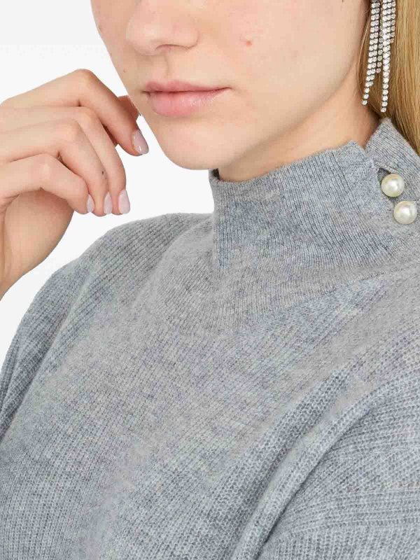 Liu Jo: Strickpullover mit Rundhalsausschnitt online - Rundhalspullover - Grau