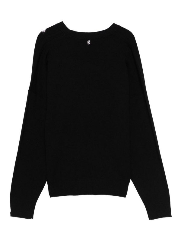 Liu Jo: Suéteres con cuello pico online - Suéter Cuello Redondo - Negro