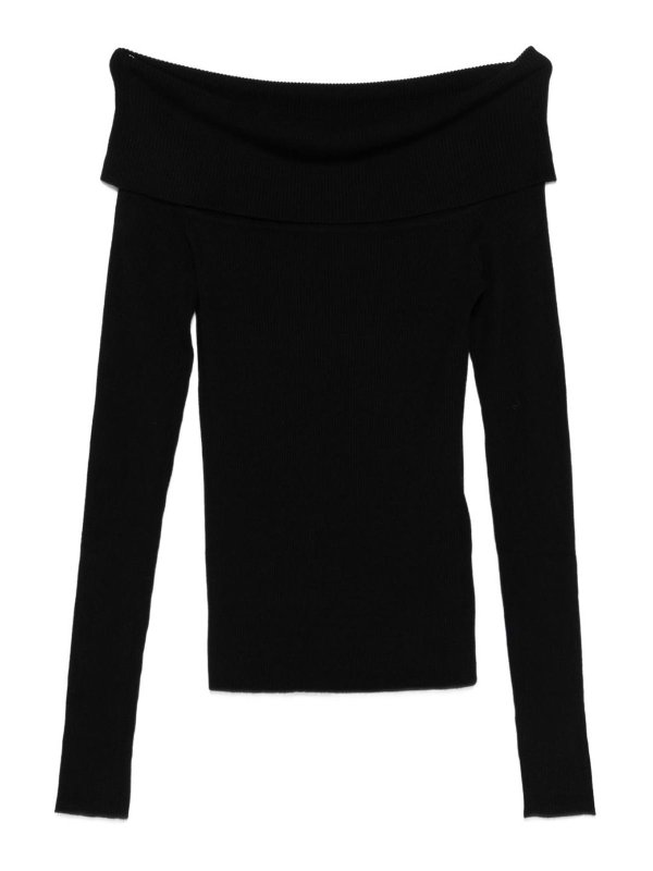 Liu Jo: Suéteres con cuello pico - Suéter Cuello Redondo - Negro