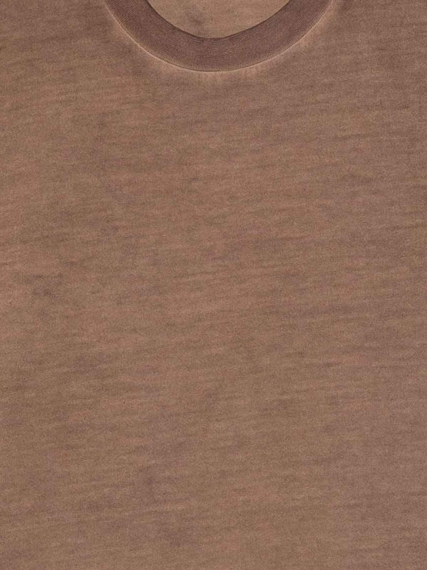 m.s.g.m.: t-shirts online - Brown Cotton T-Shirt With Logo