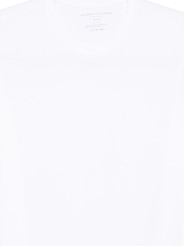 The Best Shops Majestic Filatures: Pull col rond - Pull Col Rond - Blanc