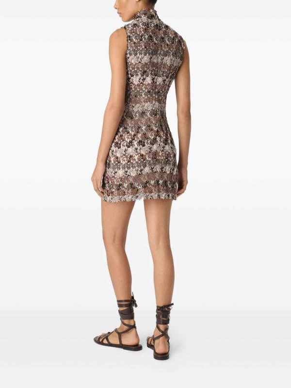 MISSONI: short dresses online - Short Sleeveless Lace Dress
