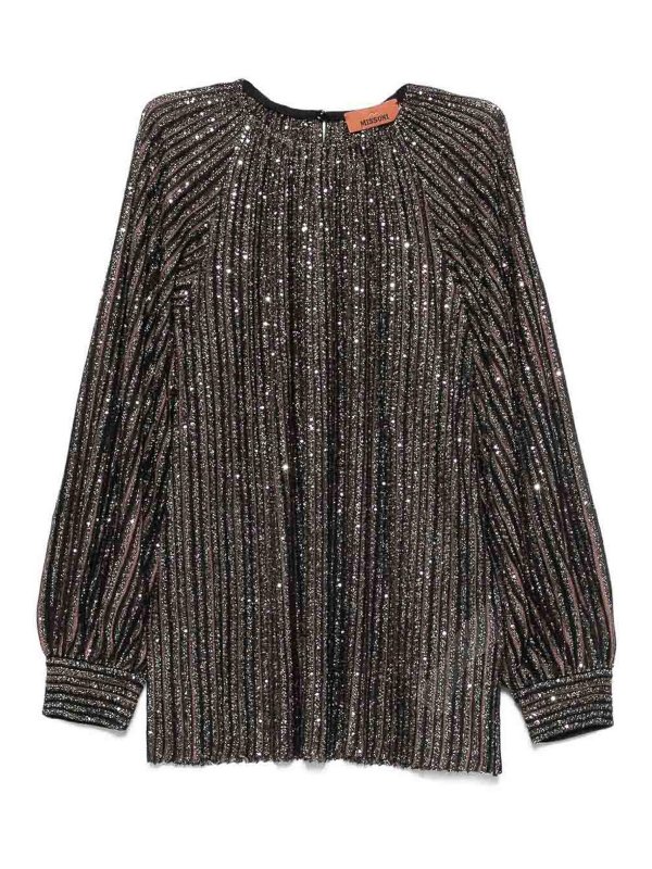 MISSONI: blouses - Lurex Striped Blouse