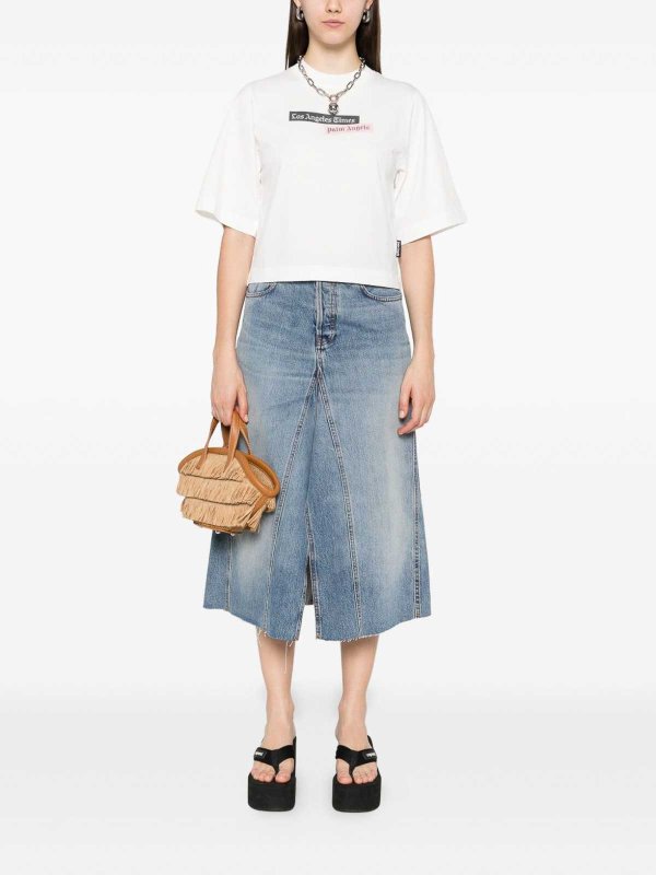 The Best Shops Palm Angels: T-shirts - T-Shirt - Weiß