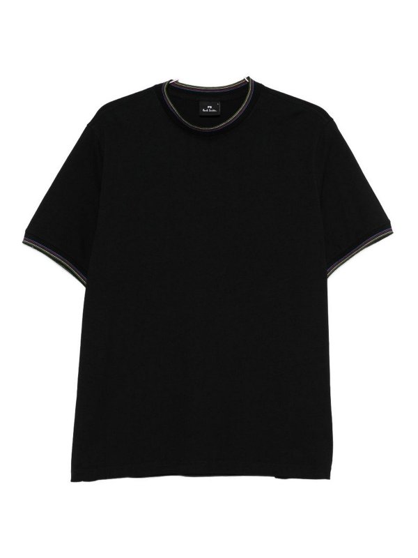 PAUL SMITH: crew necks - T-Shirt With Striped Crew Neck