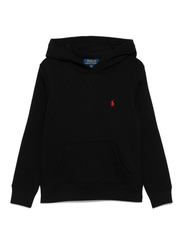 POLO RALPH LAUREN: Sweatshirts & Sweaters - Black Logo Hoodie
