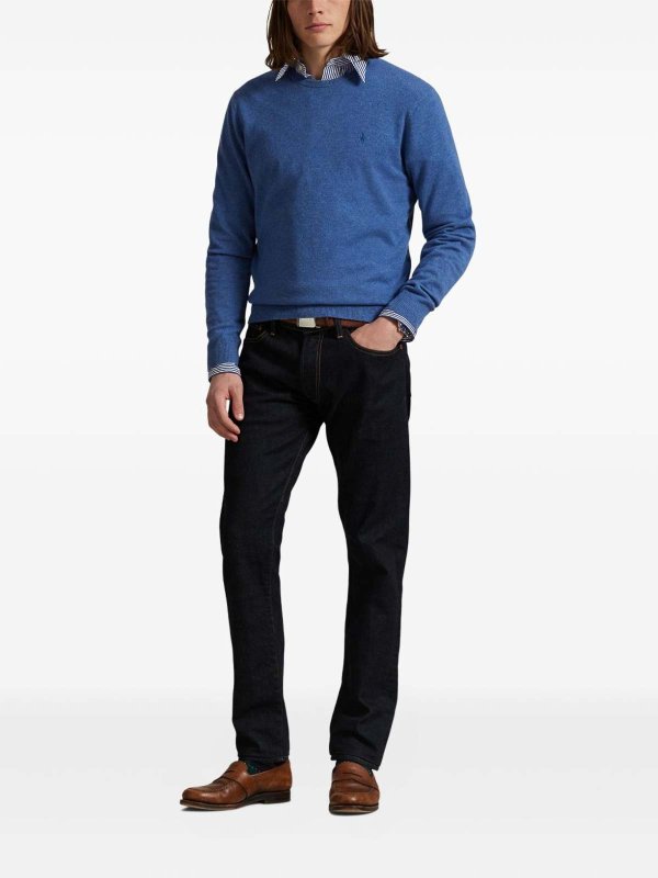 クルーネック - ブルー shop online: POLO RALPH LAUREN