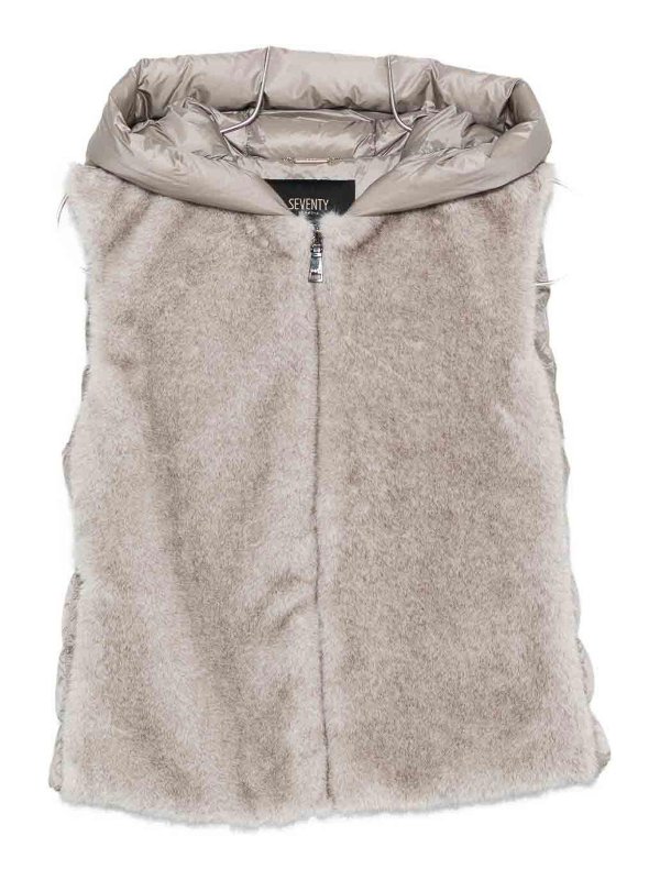 SEVENTY: Abrigos de borreguito y piel  - Abrigo De Piel - Gris