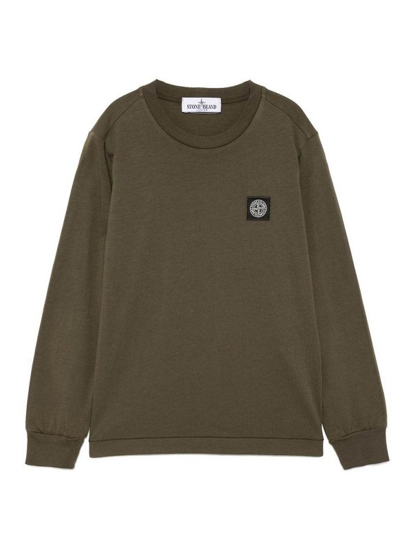 STONE ISLAND: crew necks - Crewneck Sweatshirt With Logo Patch