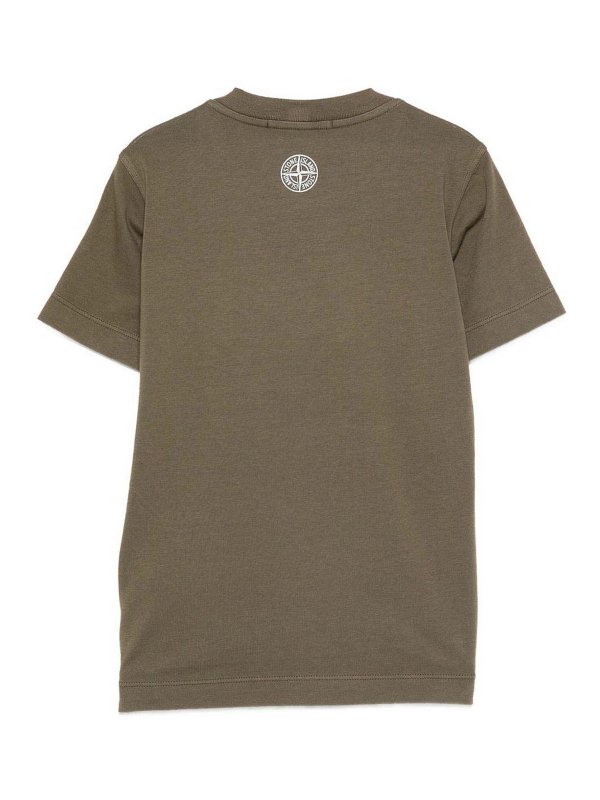 STONE ISLAND: t-shirt online - T-shirt di cotone con stampa