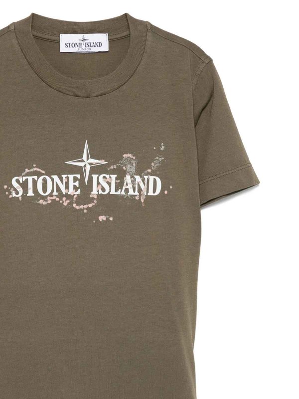 The Best Shops STONE ISLAND: t-shirt - T-shirt di cotone con stampa