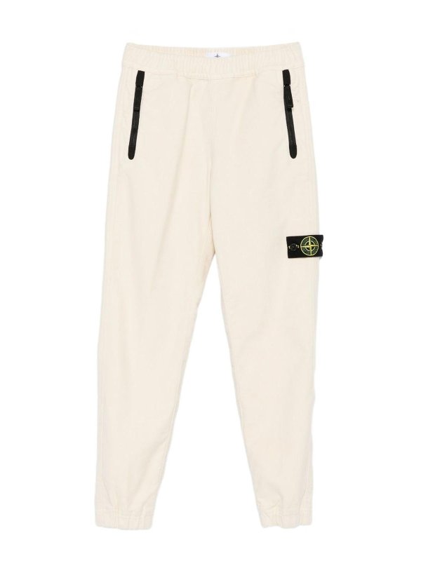 STONE ISLAND: Casual Hosen - Casual Hose - Weiß