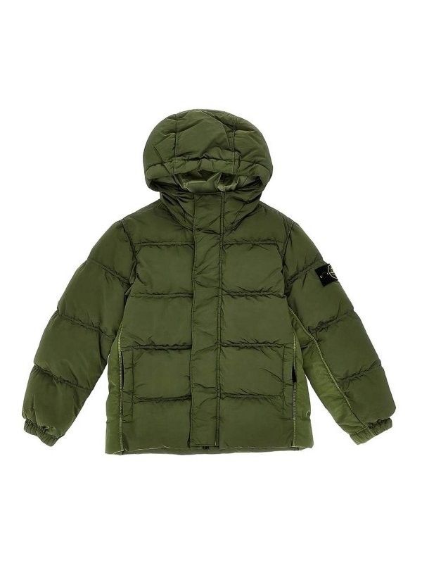 STONE ISLAND: padded jackets online - Quilted Down Jacket With Logo
