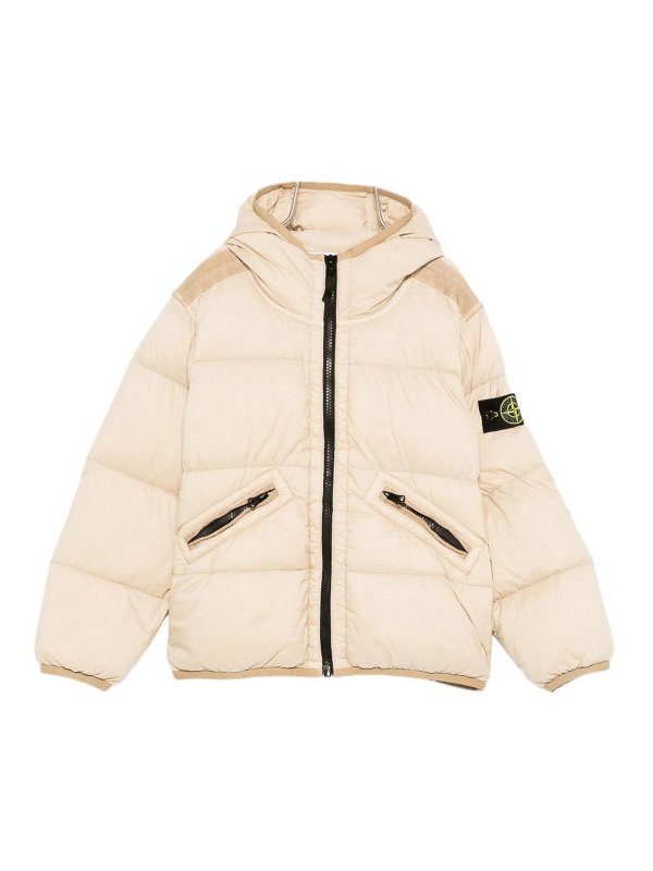 STONE ISLAND: padded jackets - Quilted Down Jacket With Logo