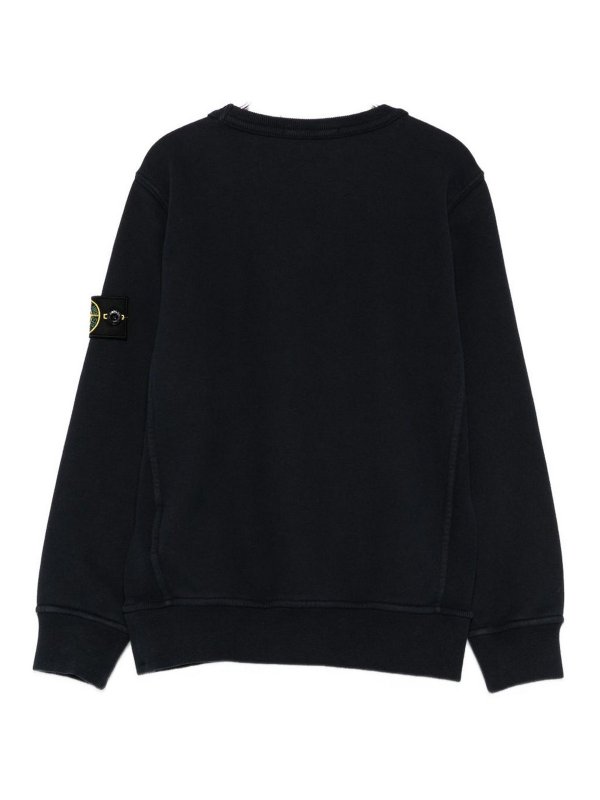 The Best Shops STONE ISLAND: Strickpullover mit Rundhalsausschnitt - Rundhalspullover - Blau