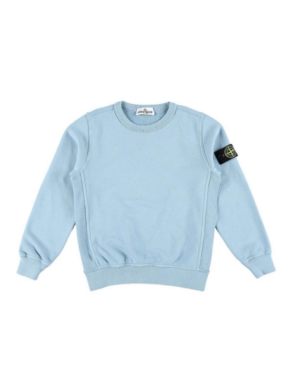 STONE ISLAND: Pull col rond - Pull Col Rond - Bleu Clair