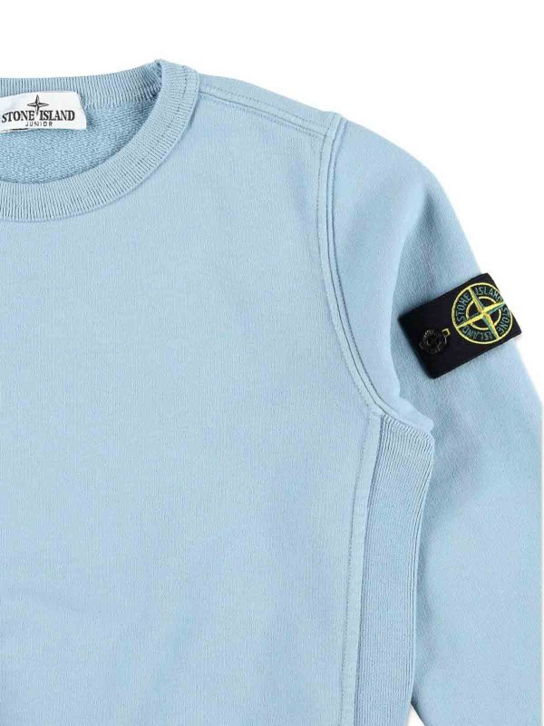 The Best Shops STONE ISLAND: Pull col rond - Pull Col Rond - Bleu Clair