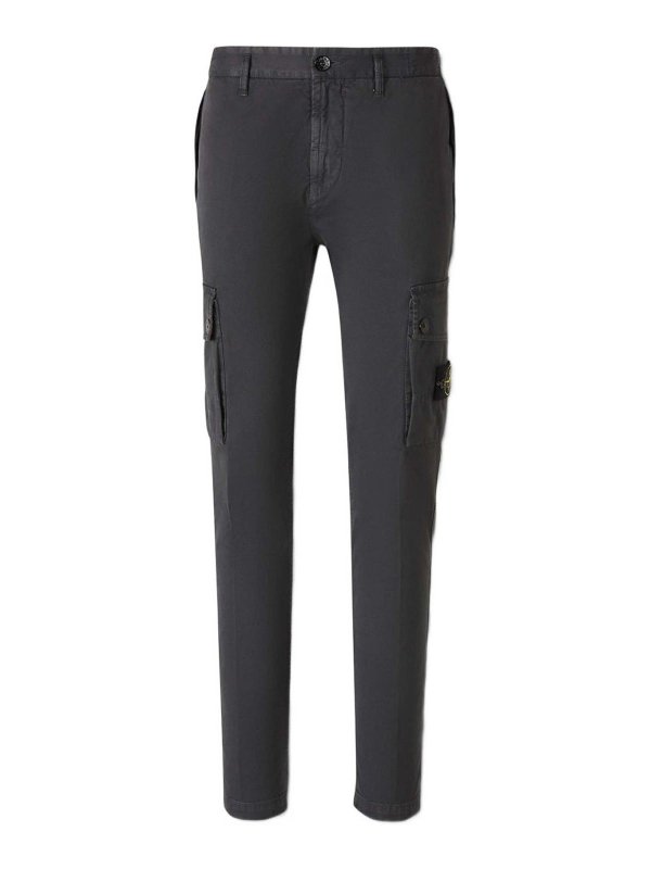 STONE ISLAND: カジュアルトラウザー - カジュアルパンツ - グレー