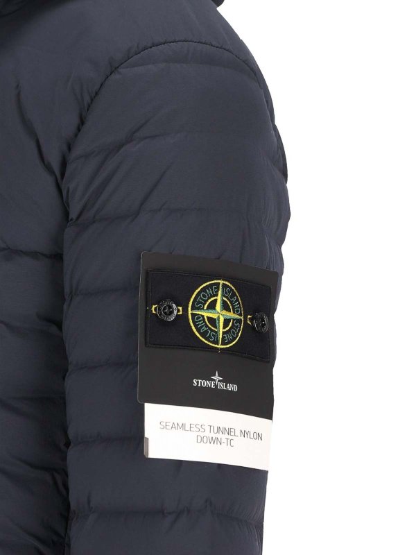 The Best Shops STONE ISLAND: padded jackets - Short Down Jacket With Logo Patch