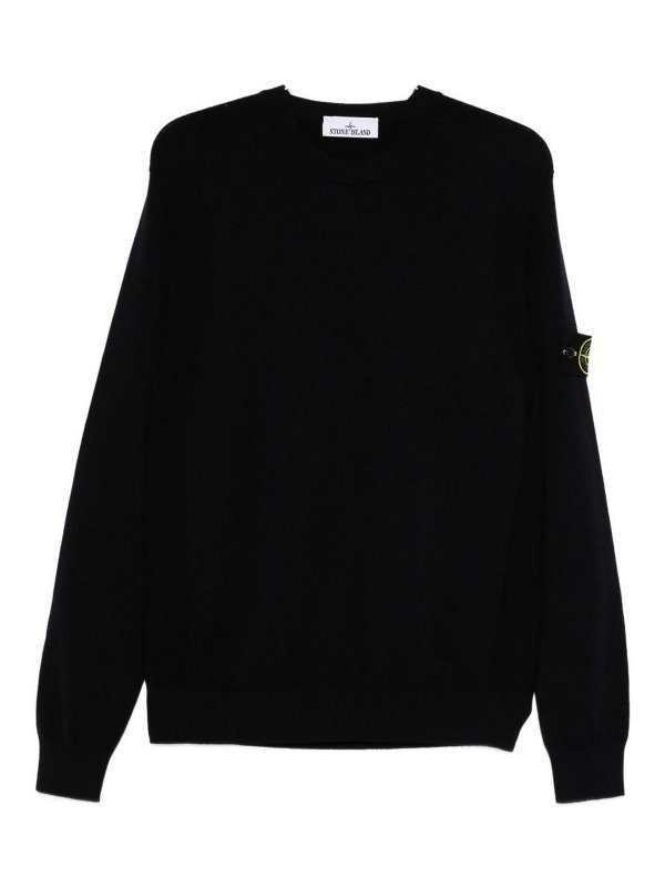 STONE ISLAND: crew necks - Crew Neck Sweater With Logo Patch
