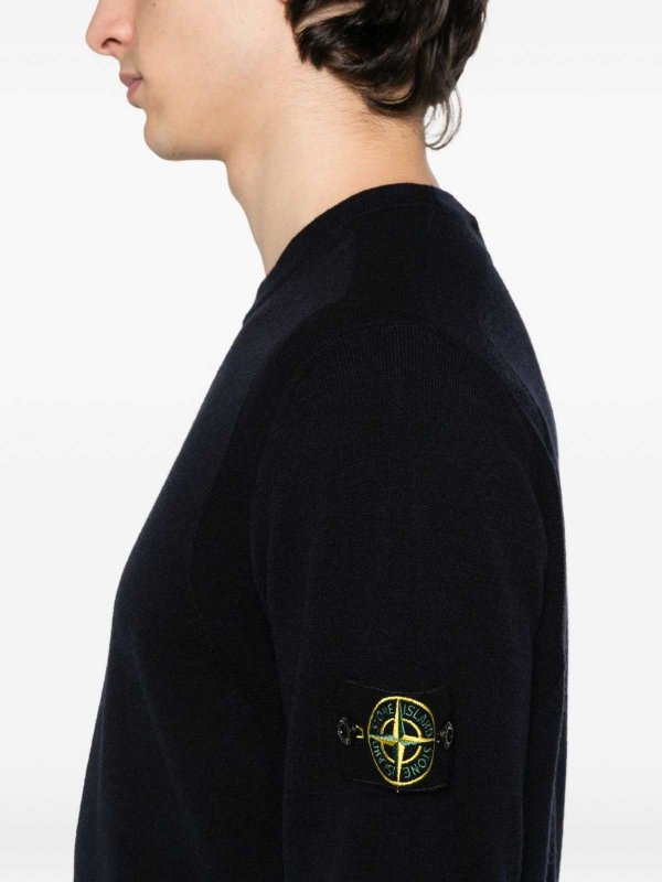 Crew Neck Sweater With Logo Patch shop online: STONE ISLAND