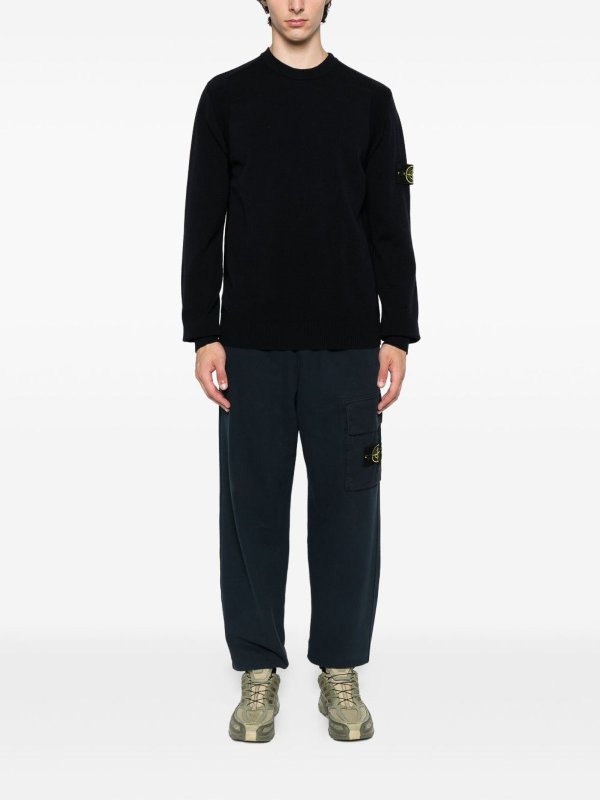 STONE ISLAND buy online Crew Neck Sweater With Logo Patch