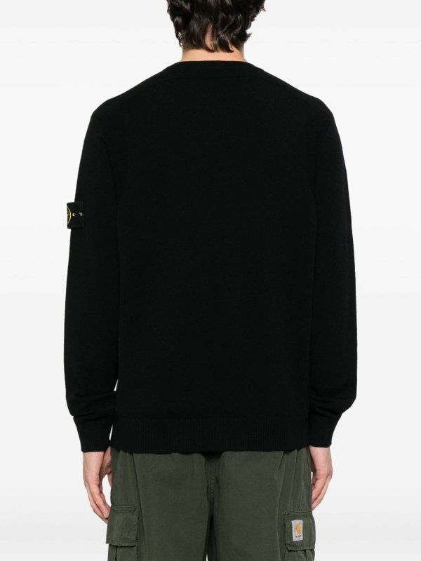 Pull Col Rond - Noir shop online: STONE ISLAND
