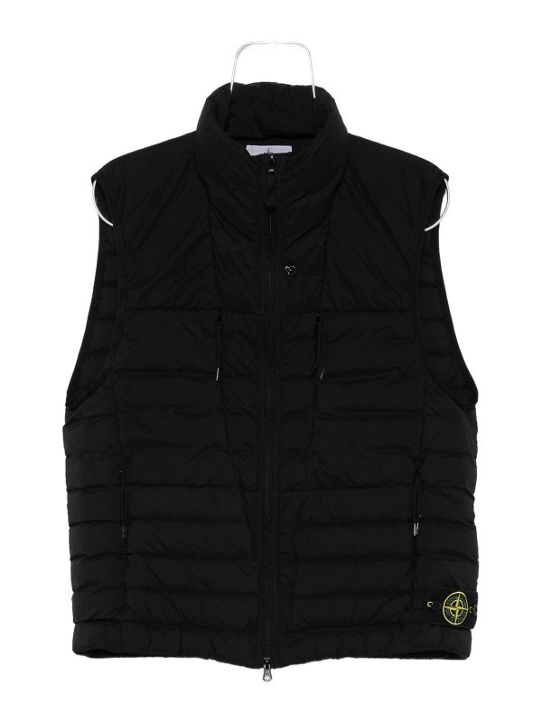 STONE ISLAND: Chalecos - Chaleco - Negro
