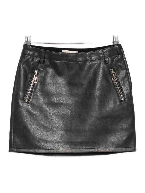 TWINSET: Faldas media pierna y semilargas - Falda Semilarga - Negro