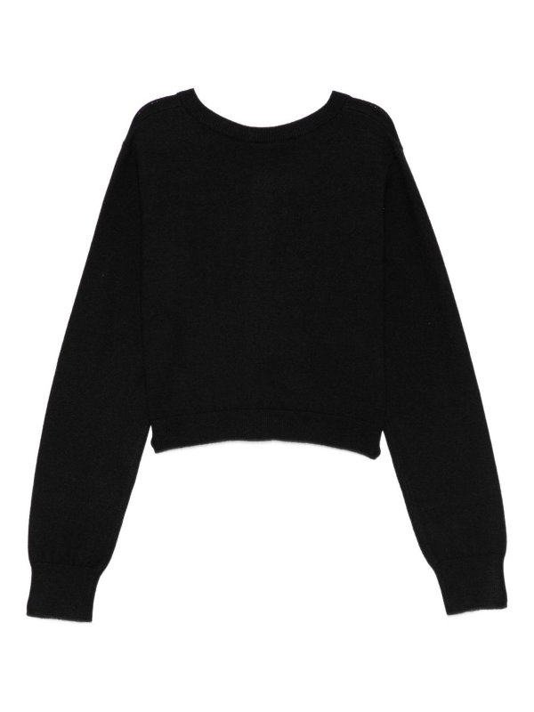 The Best Shops TWINSET: cardigans - Black Cardigan With Logo