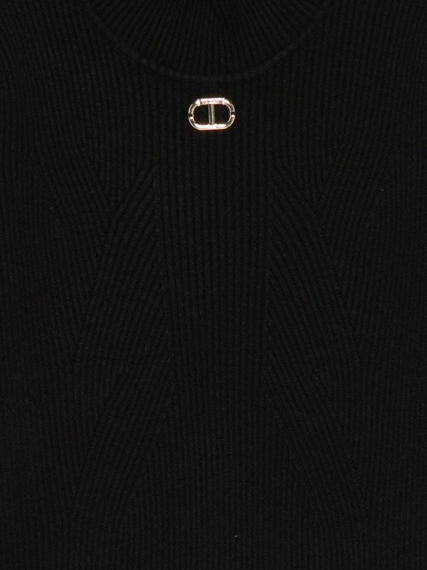 TWINSET: crew necks online - Turtleneck Sweater With Logo