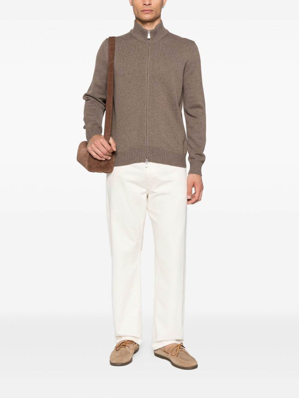 VENGERA: Strickpullover mit Rundhalsausschnitt online - Rundhalspullover - Braun