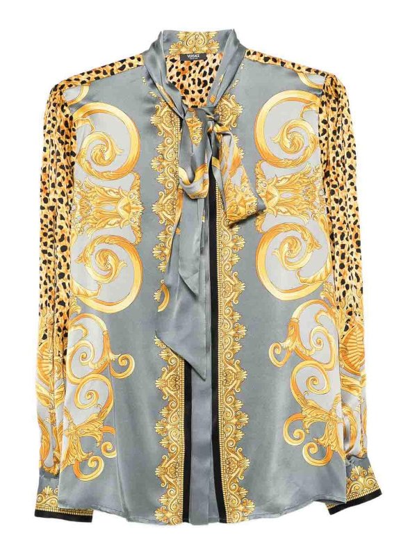 VERSACE: Chemises - Chemise - Gris