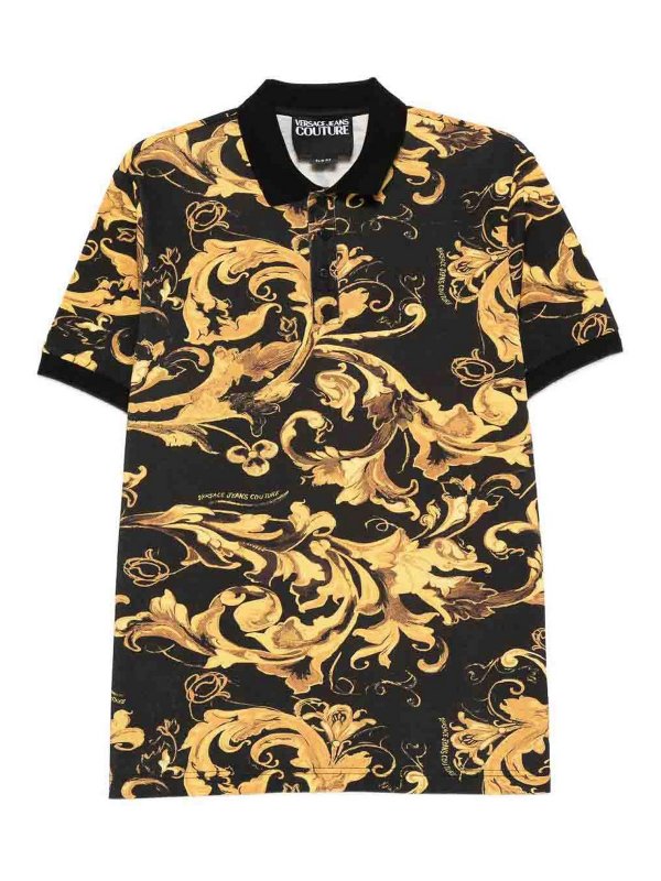 VERSACE JEANS: Polos - Polo - Negro