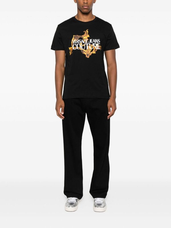 VERSACE JEANS: Pull col rond online - Pull Col Rond - Noir