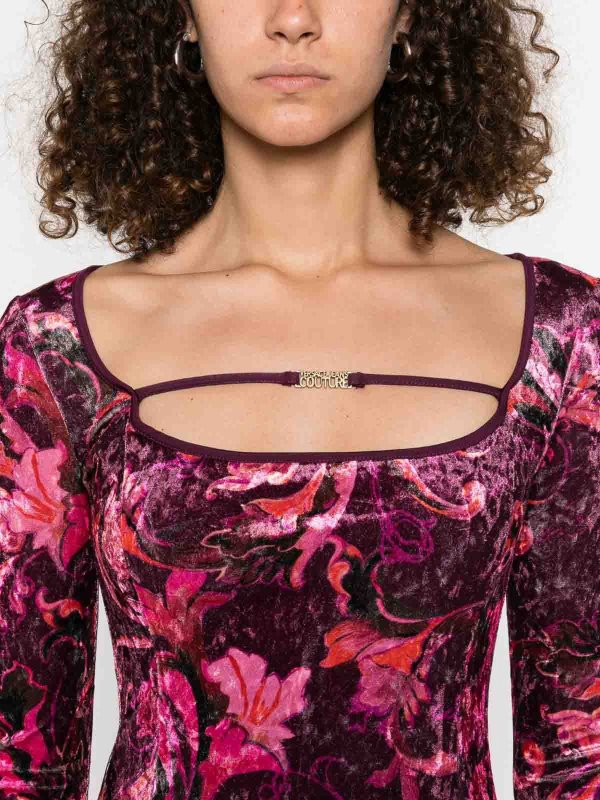 VERSACE JEANS: Vestidos media pierna online - Vestido Midi - Rojo Oscuro