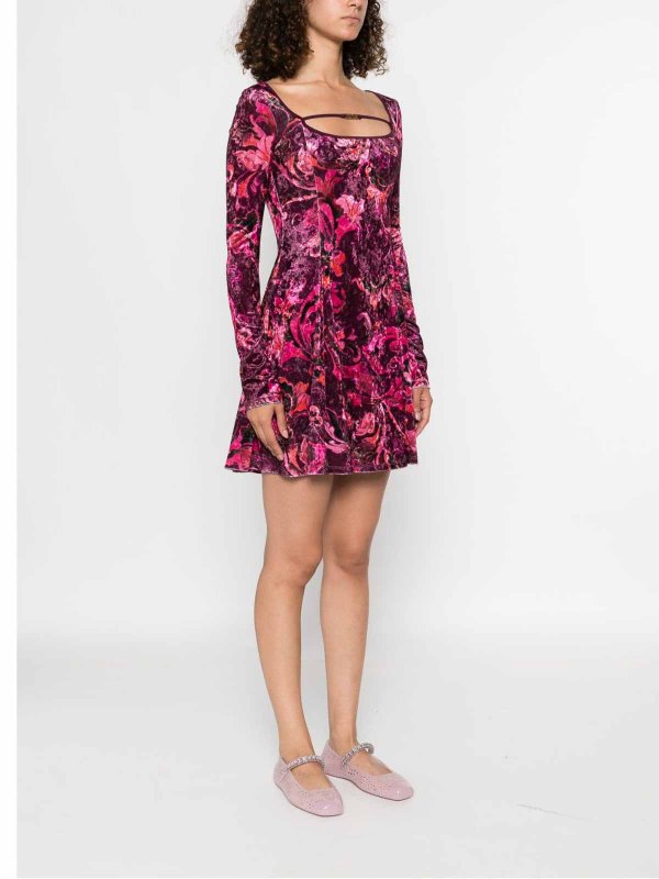 VERSACE JEANS buy online Vestido Midi - Rojo Oscuro