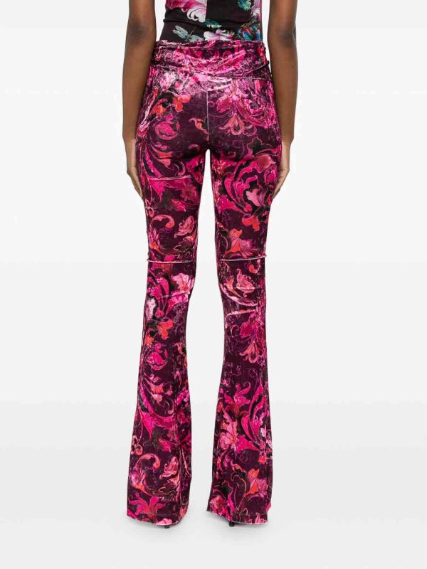 Print Velvet Flare Pants shop online: VERSACE JEANS