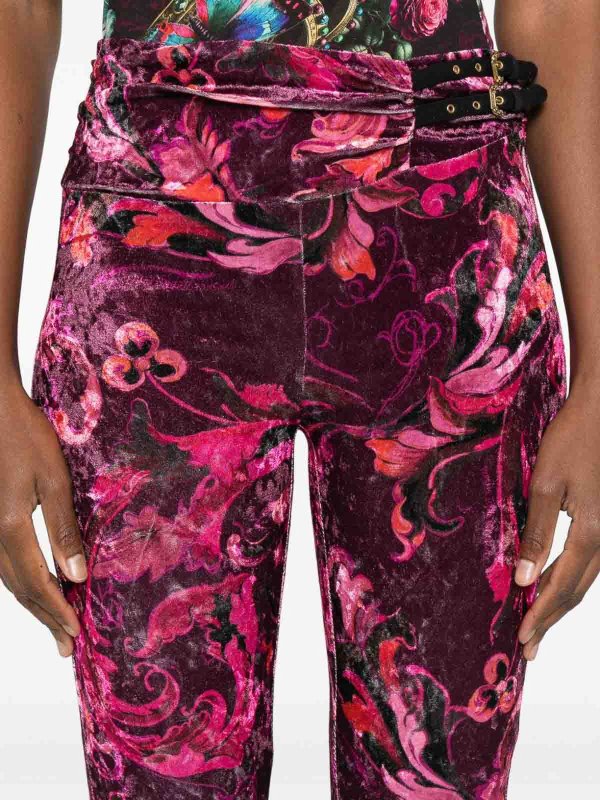 VERSACE JEANS buy online Print Velvet Flare Pants