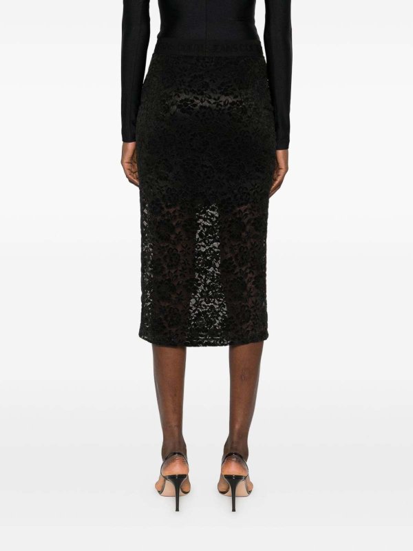 VERSACE JEANS buy online 膝丈/ミディスカート - 黒