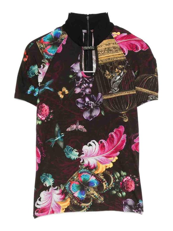 VERSACE JEANS: Tops y camisetas sin mangas - Top - Multicolor