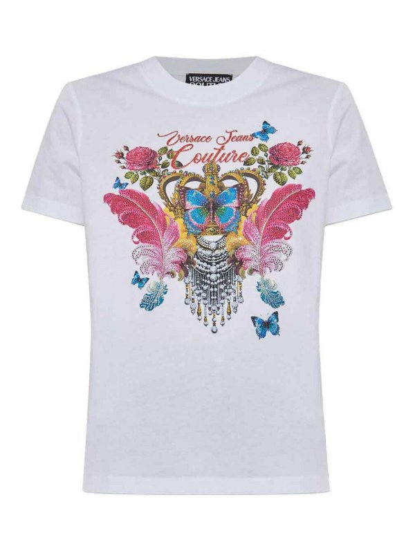 Versace Jeans Couture: Tシャツ - クルーネック - 白